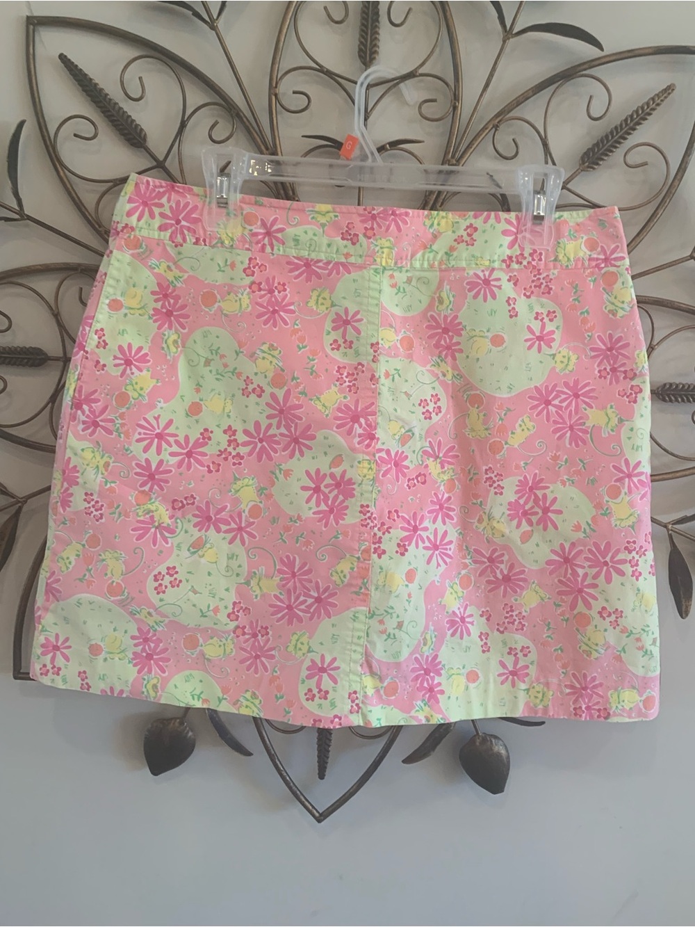 Vintage Lilly Pulitzer Pink and Light Green Floral/Mice Skort